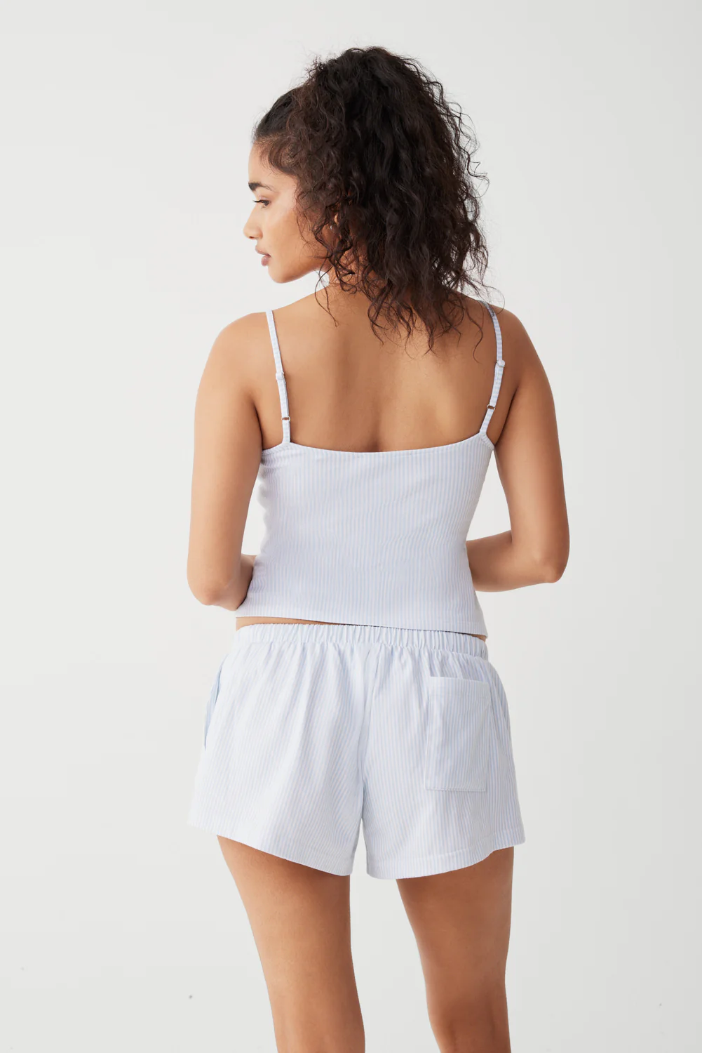 Farmhouse Striped Cotton Camisole - Sleepy Stripe - Image 2