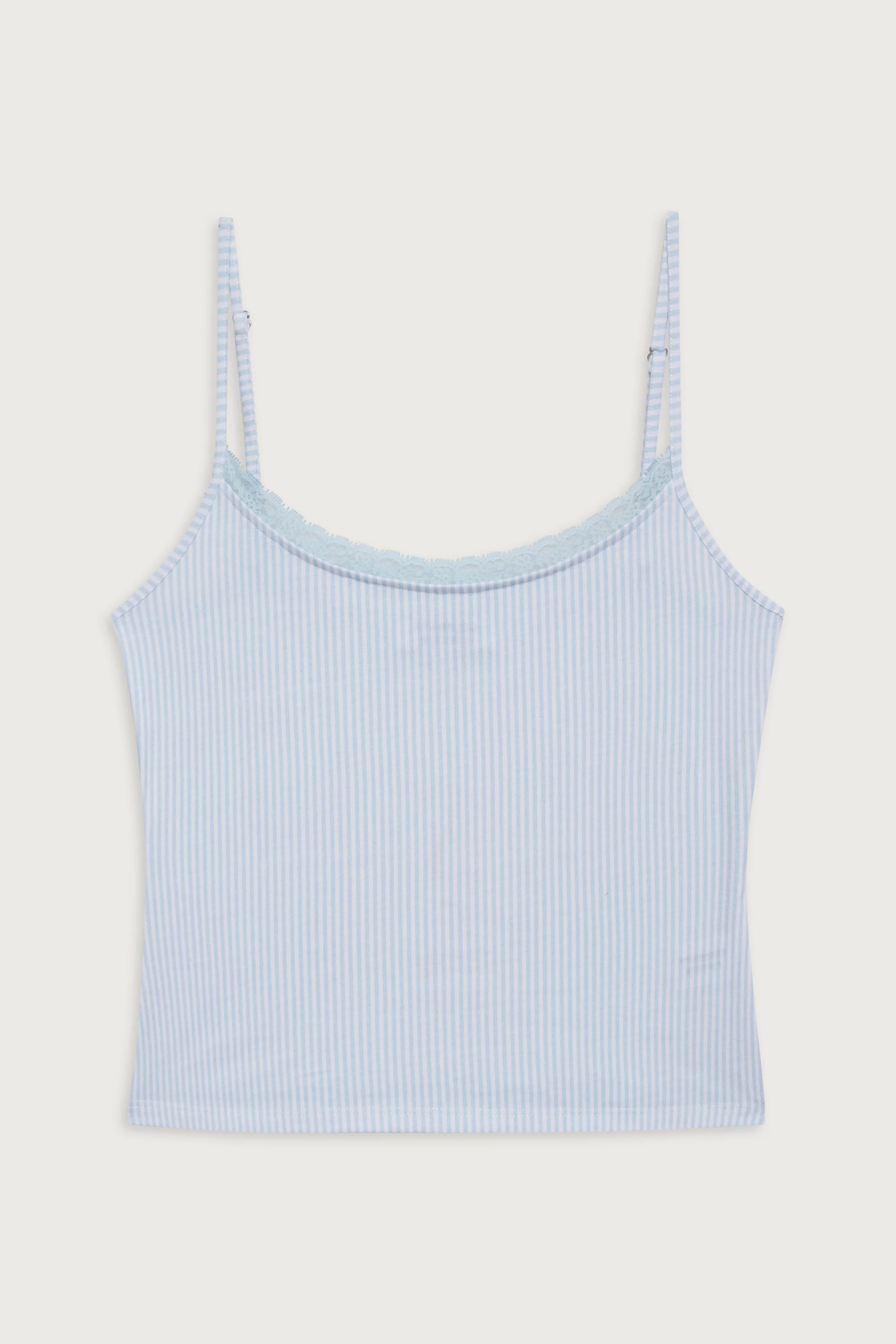 Farmhouse Striped Cotton Camisole - Sleepy Stripe - Image 3