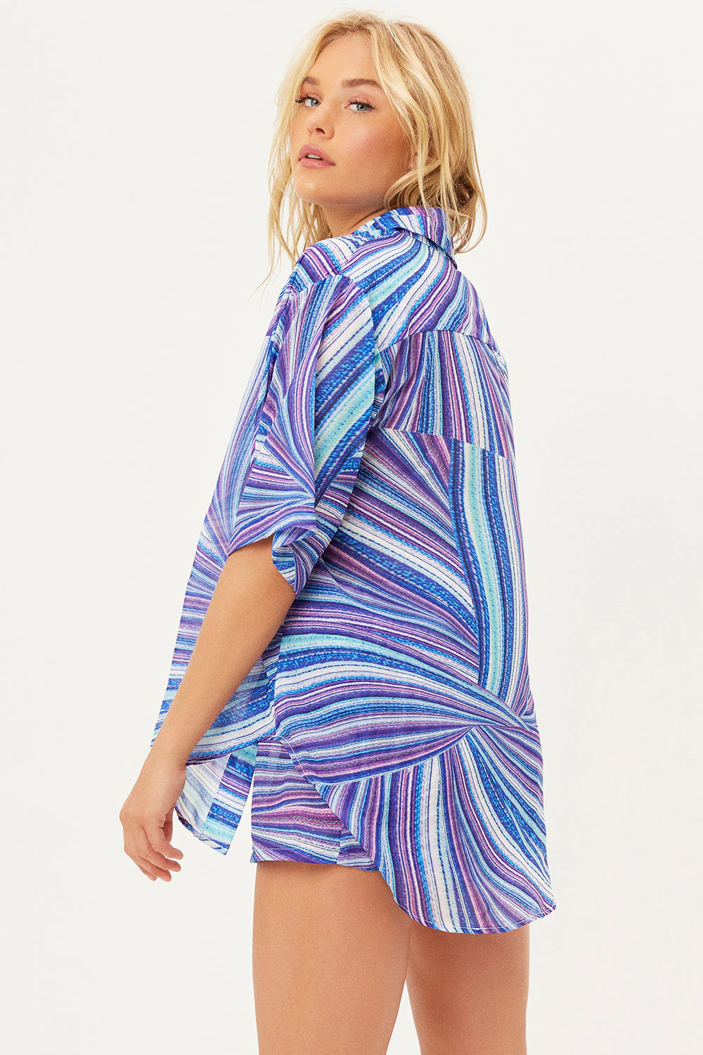 Fifi Sustainable Button Up Shirt - Shimmy Blue - Image 5