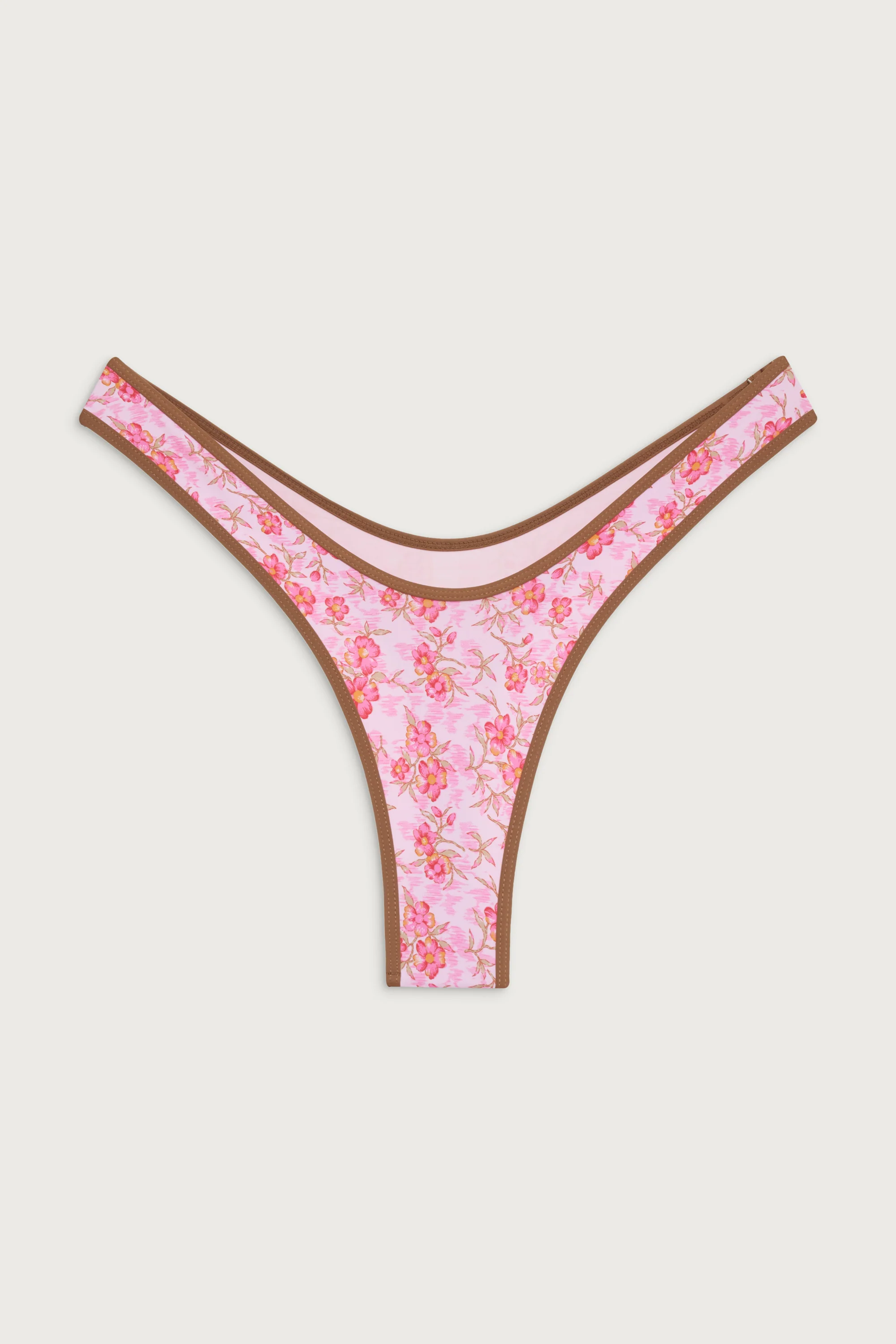 Full Moon Floral Micro Bikini Bottom - Watercolor Hibiscus - Image 3