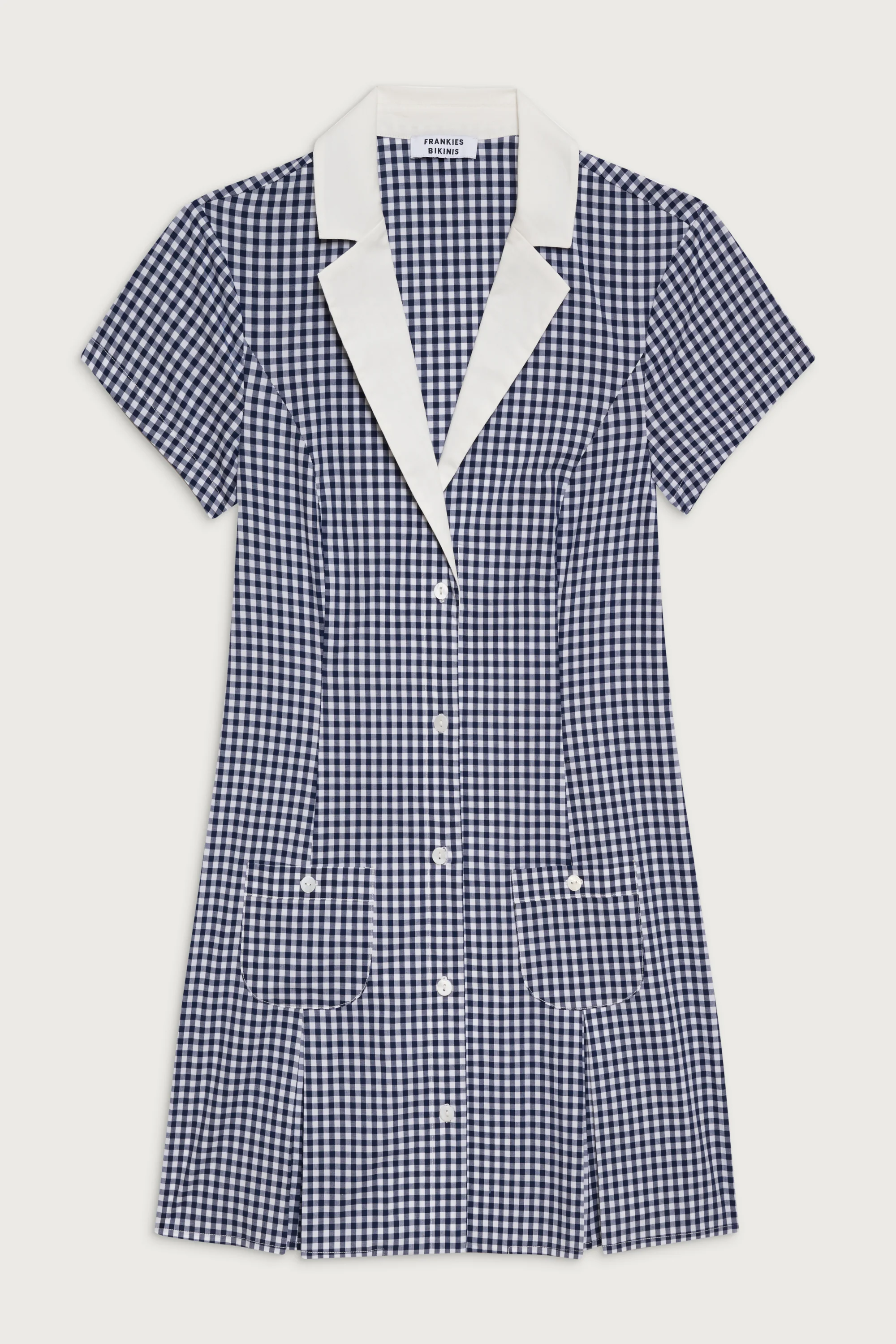 Garden Gingham Mini Dress - Seaside Gingham - Image 3