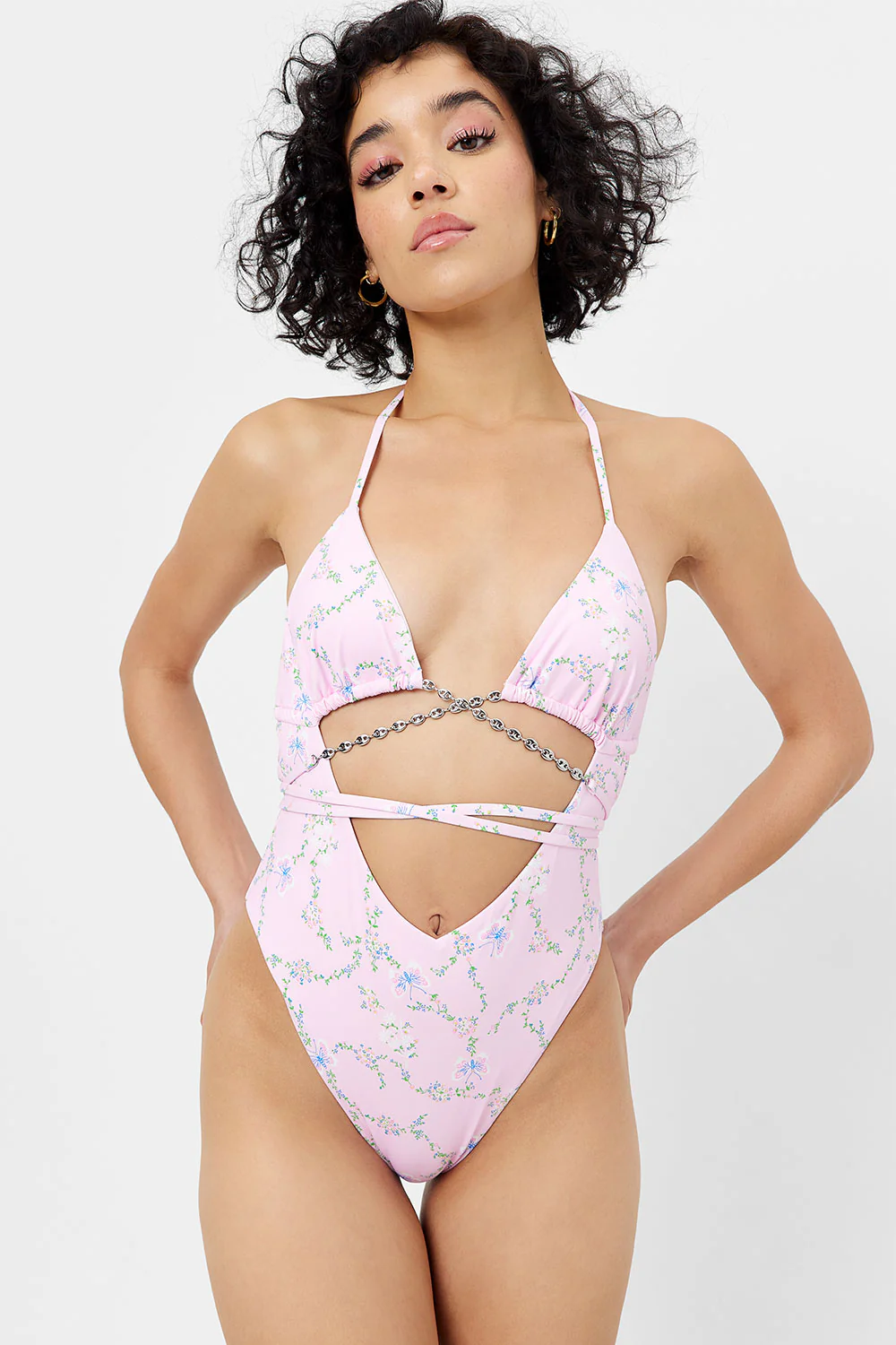 Gemma Floral Wrap One Piece Swimsuit - Fairytale - Image 2