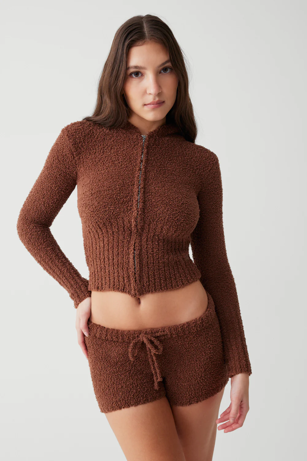 Harlowe Fuzzy Mini Short - Chocolate Lily - Image 5