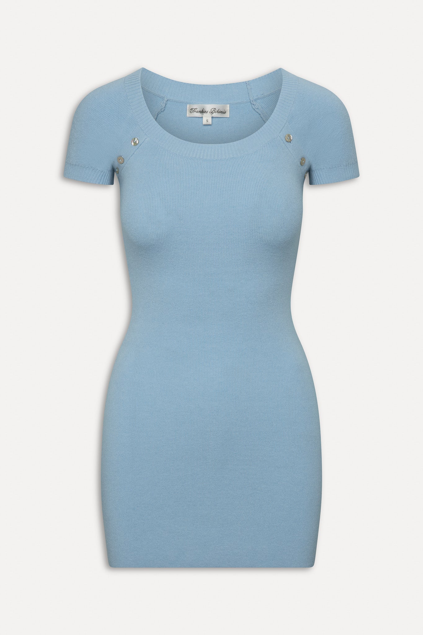 Haze Knit Mini Dress - Blue Vanilla - Image 3