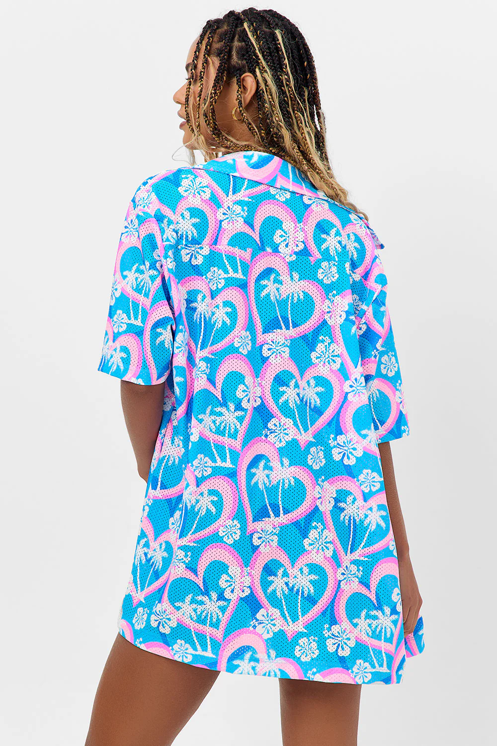 Hunter Mesh Button Up Shirt - Tropic Love - Image 3