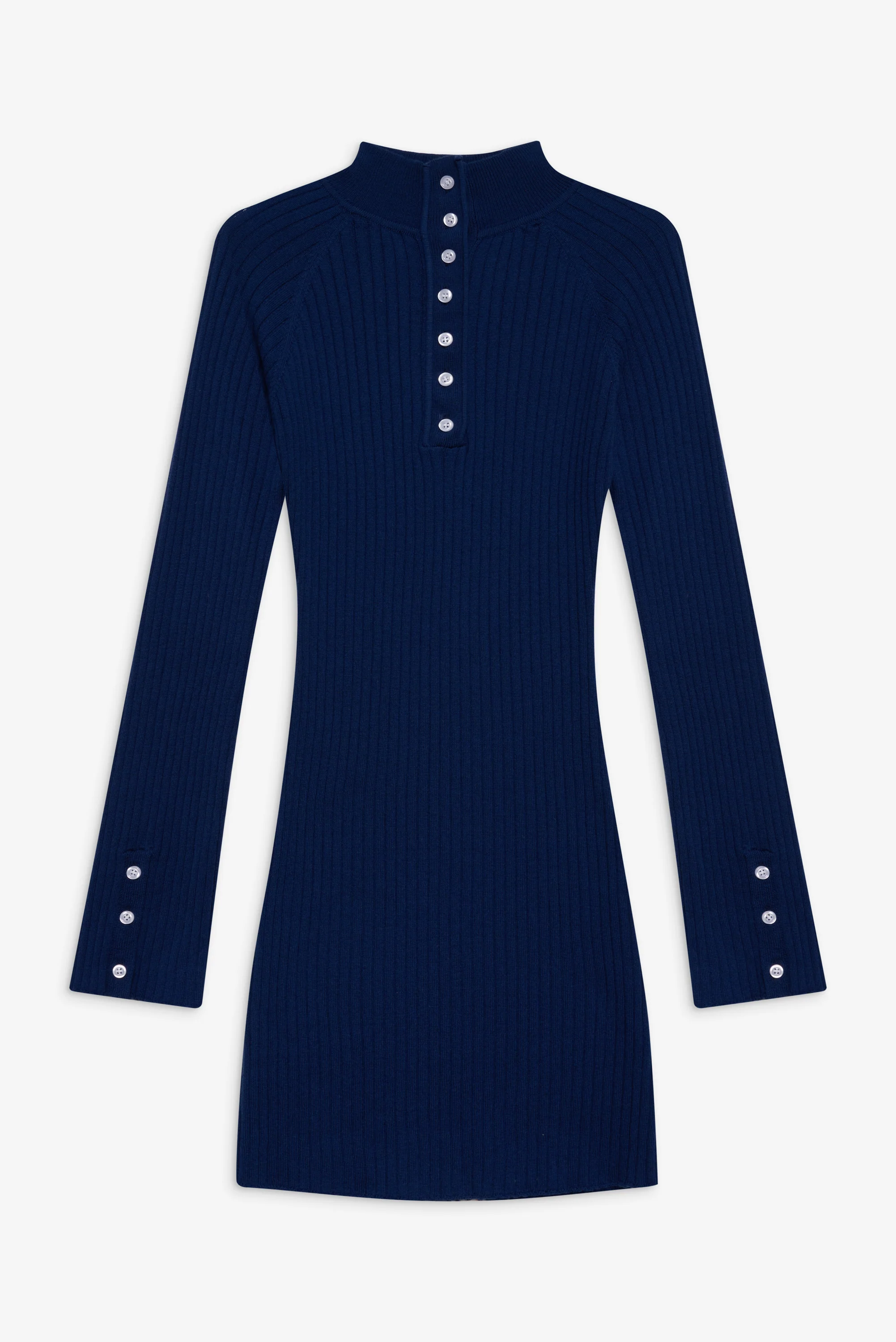 Isla Long  Sleeve Mini Dress - Midnight Blue - Image 3