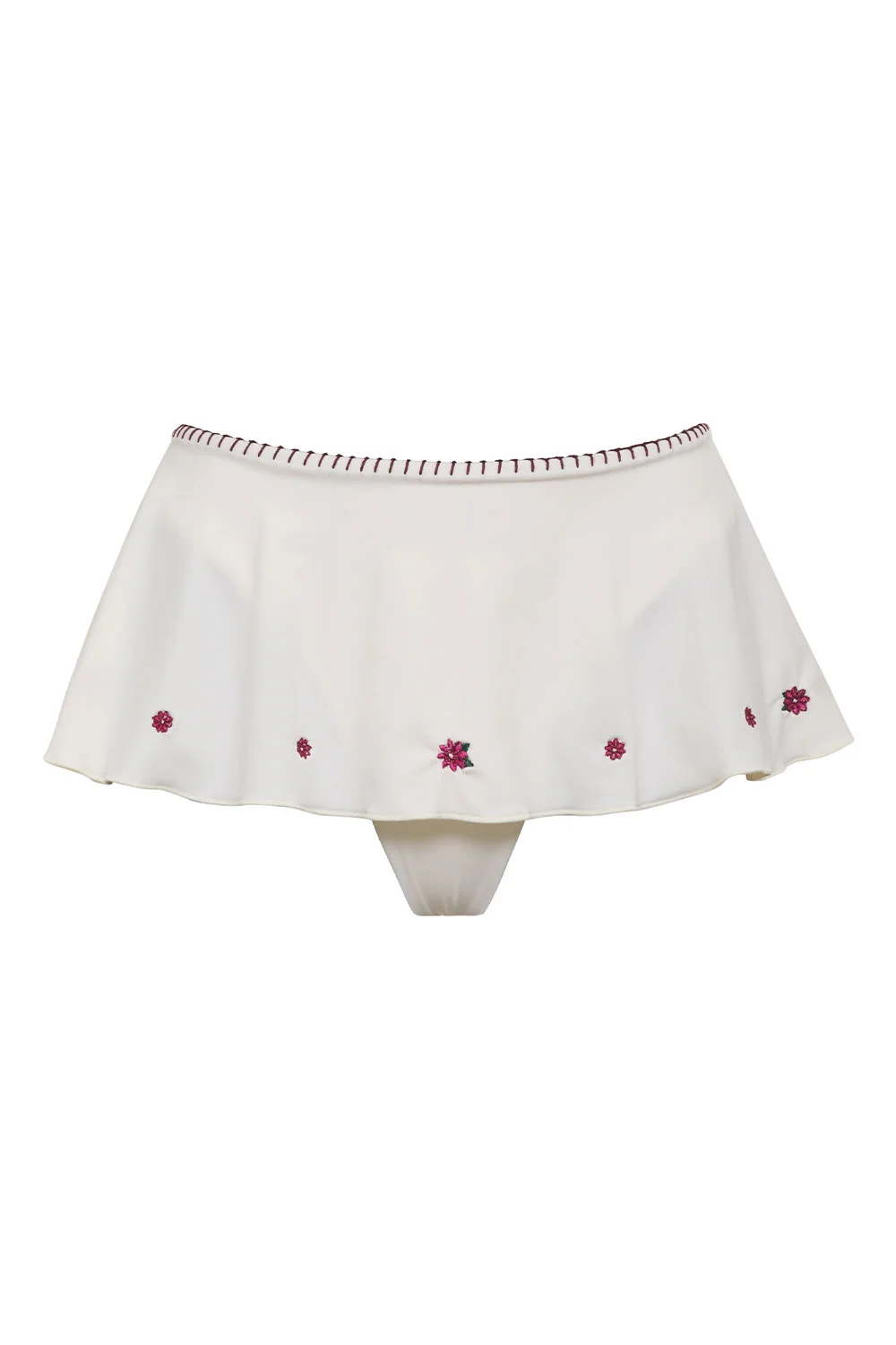 Izabella Embroidered Swim Skirt Bikini Bottom - Sea Fairy - Image 5