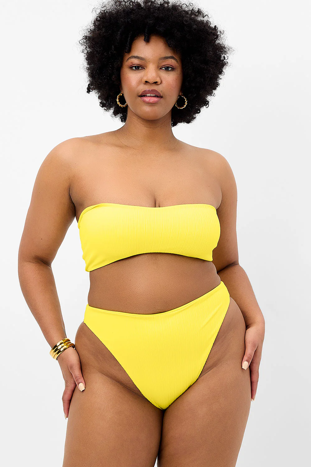 Jean Plissé Bandeau Bikini Top - Pina Colada - Image 2