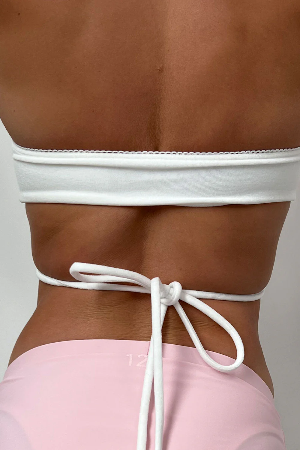 Jeanette Terry Bandeau Bikini Top - Snow - Image 3