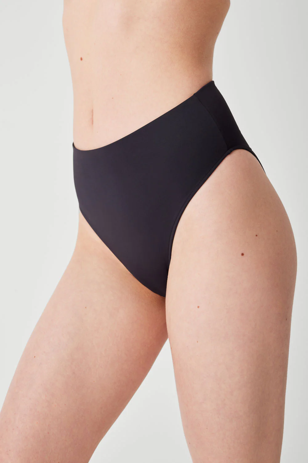 Jenna High Waist Bikini Bottom - Black - Image 3