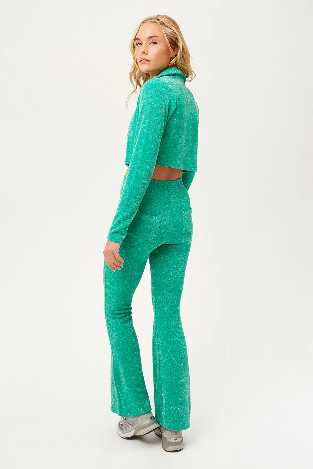 Josephine Cardi Crop Top - Mistletoe Green - Image 4