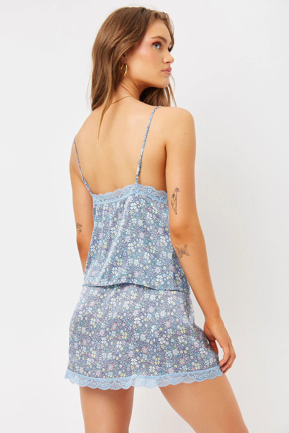 Juliet Lace Silk Tank - Springtime - Image 2