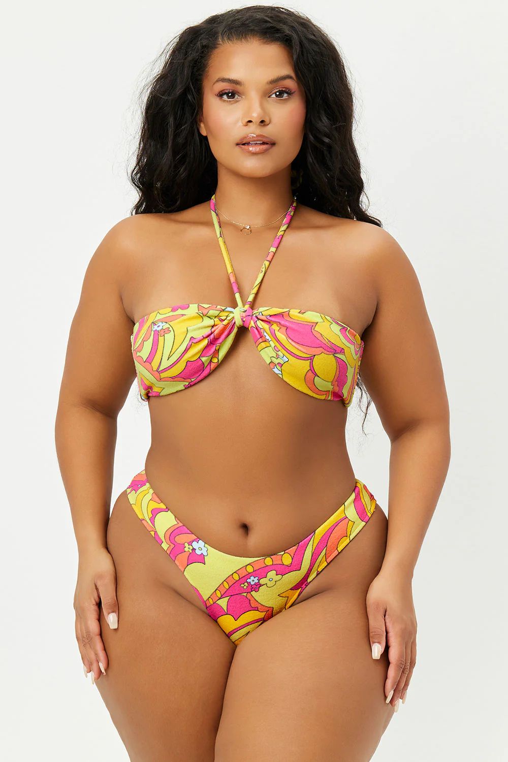 Katarina Terry Halter Bikini Top - Peace Terry - Image 3