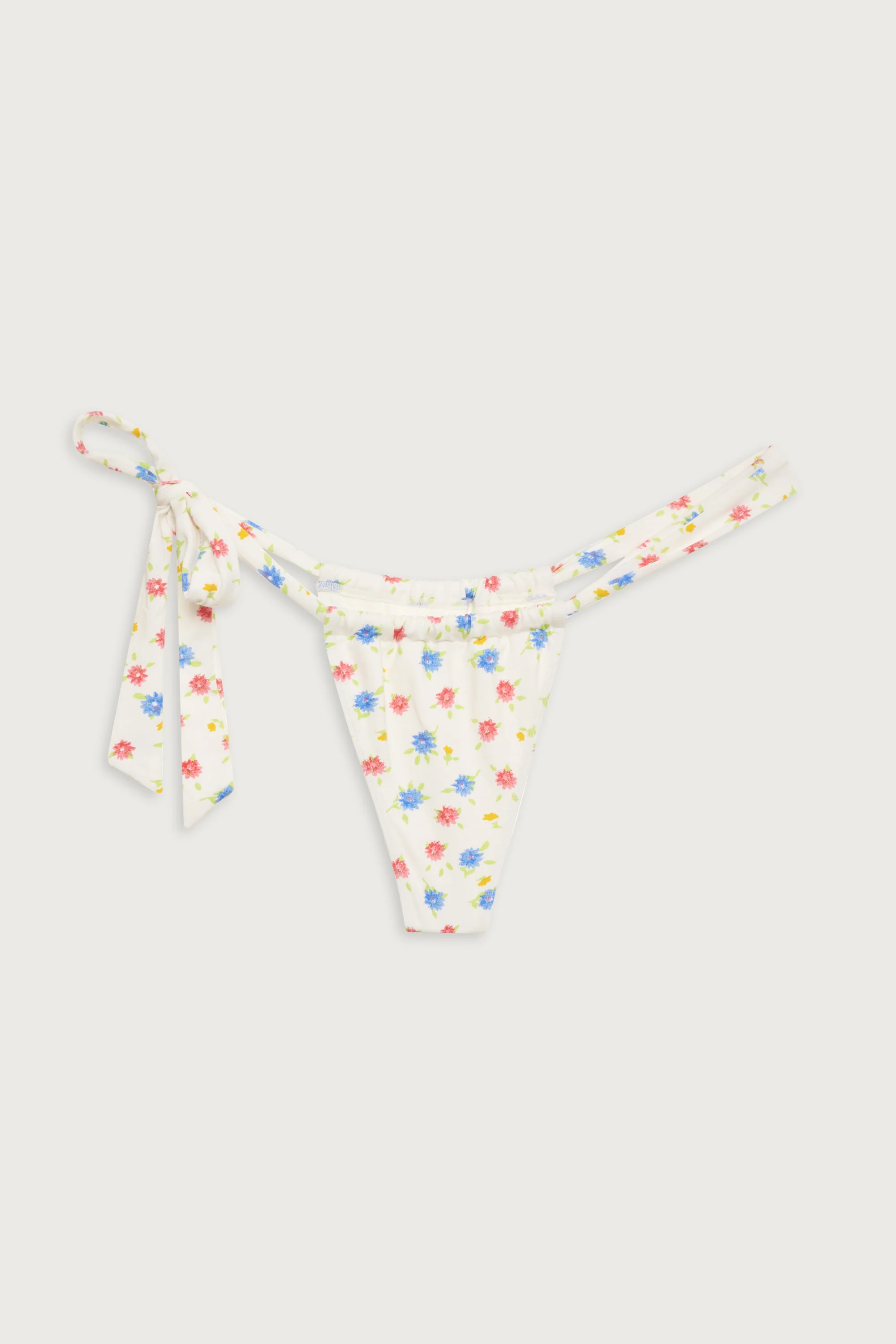 Kealy Tie Side Cheeky Bikini Bottom - Water Blossom - Image 3