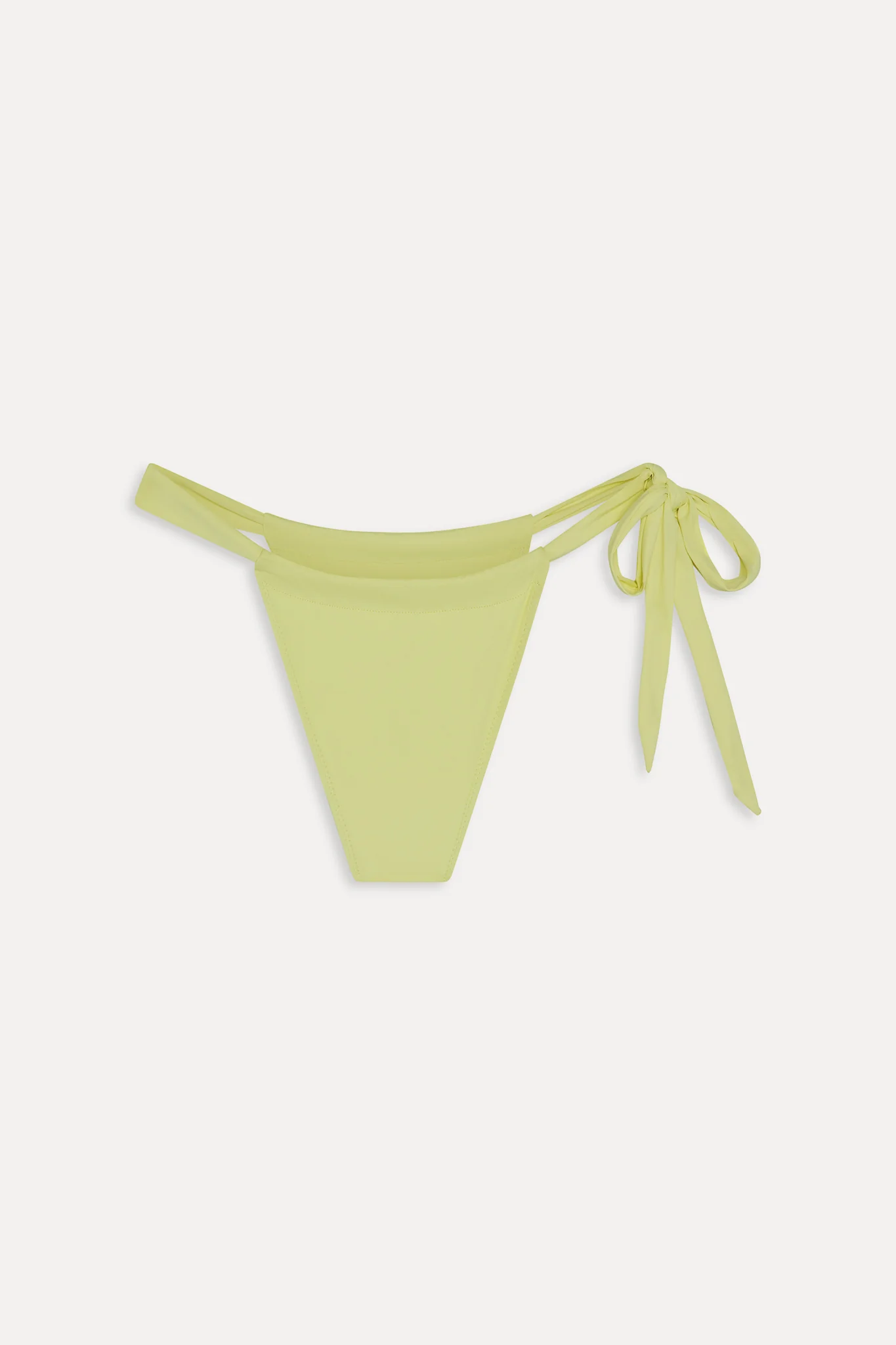 Kealy Tie Side Cheeky Bikini Bottom - Yellow Mojito - Image 3