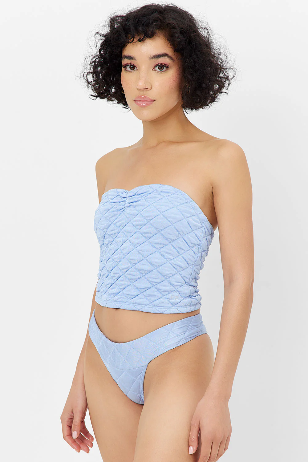 Lani Strapless Bikini Top - Baby Blue - Image 3