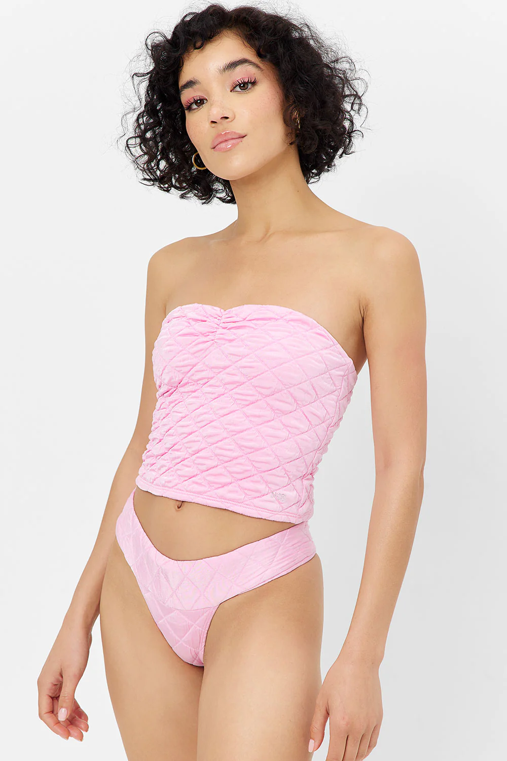 Lani Strapless Bikini Top - Baby Pink - Image 4