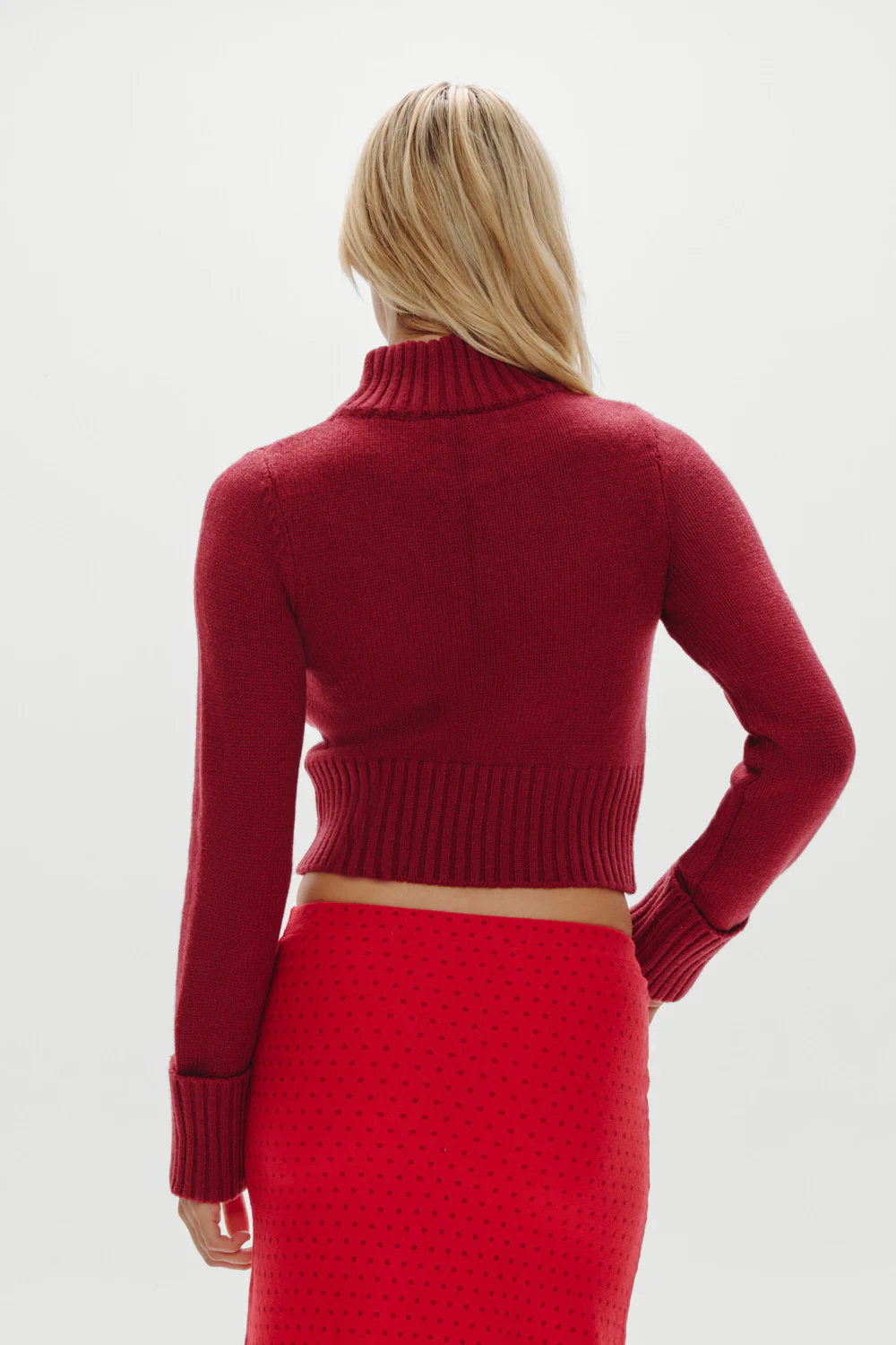 Laurel Knit Turtleneck Sweater - Rosewood - Image 4