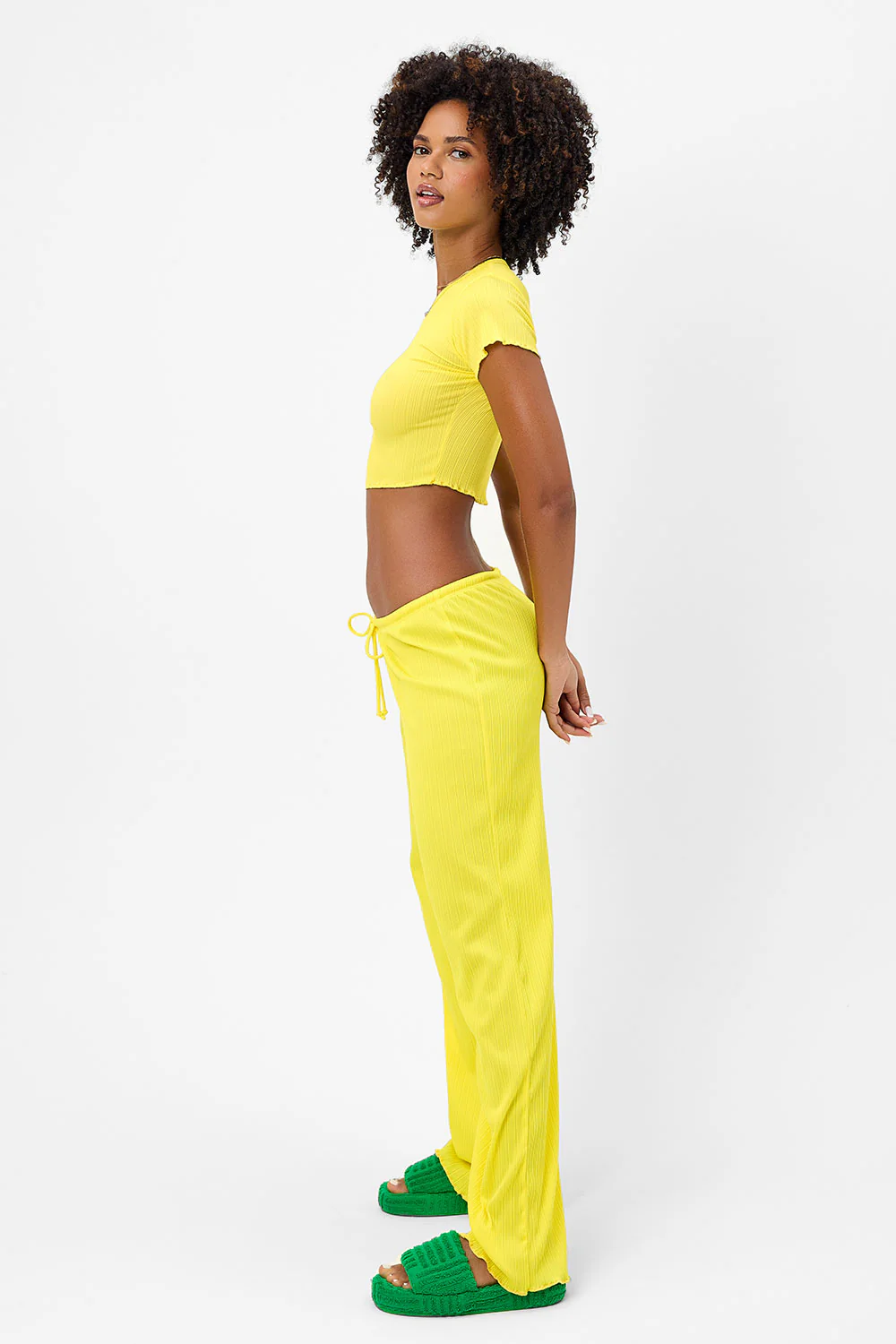 Lauryn Plissé Crop Top - Pina Colada - Image 2