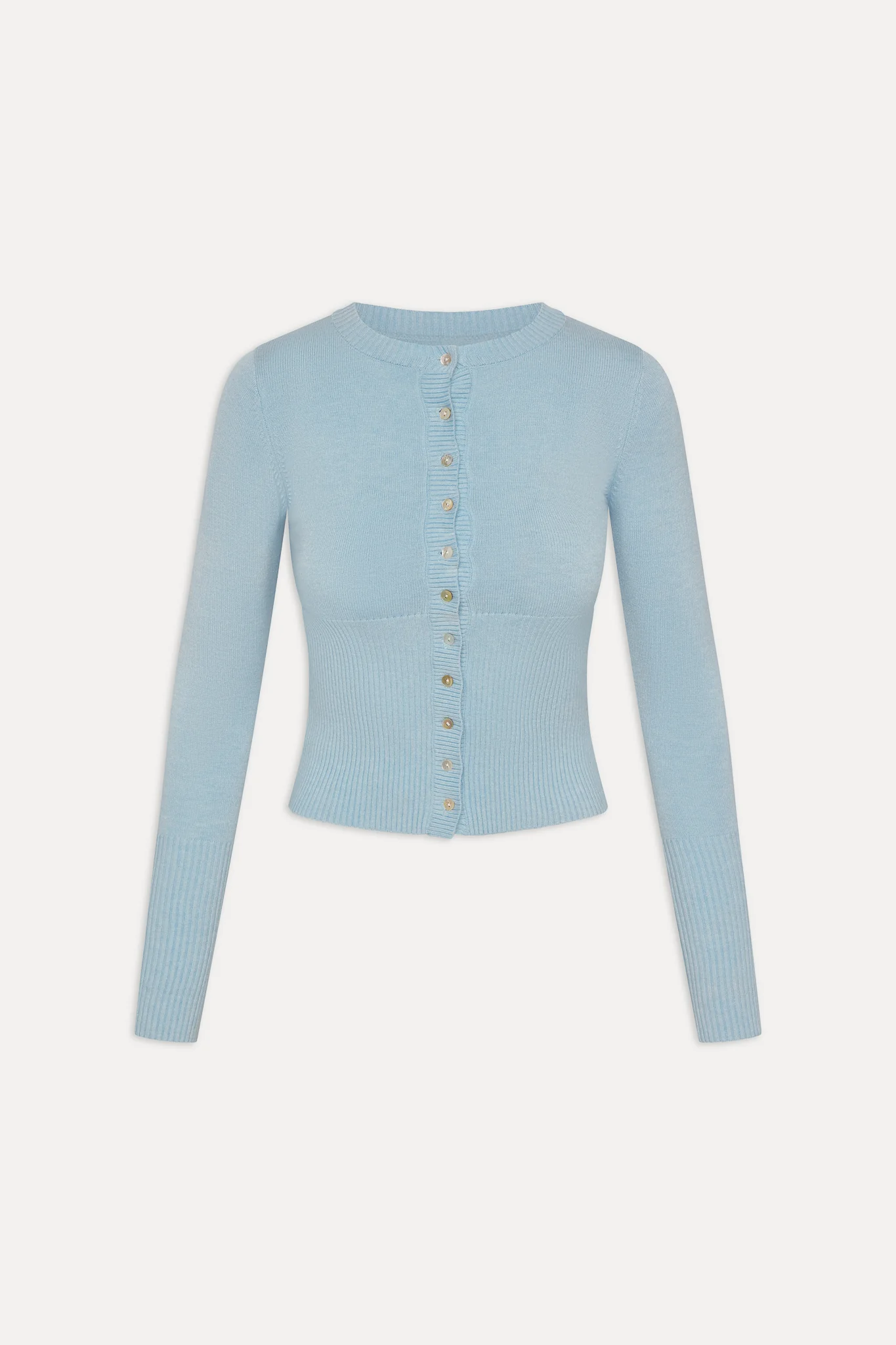 Lenon Button Up Knit Sweater - Daydream - Image 3