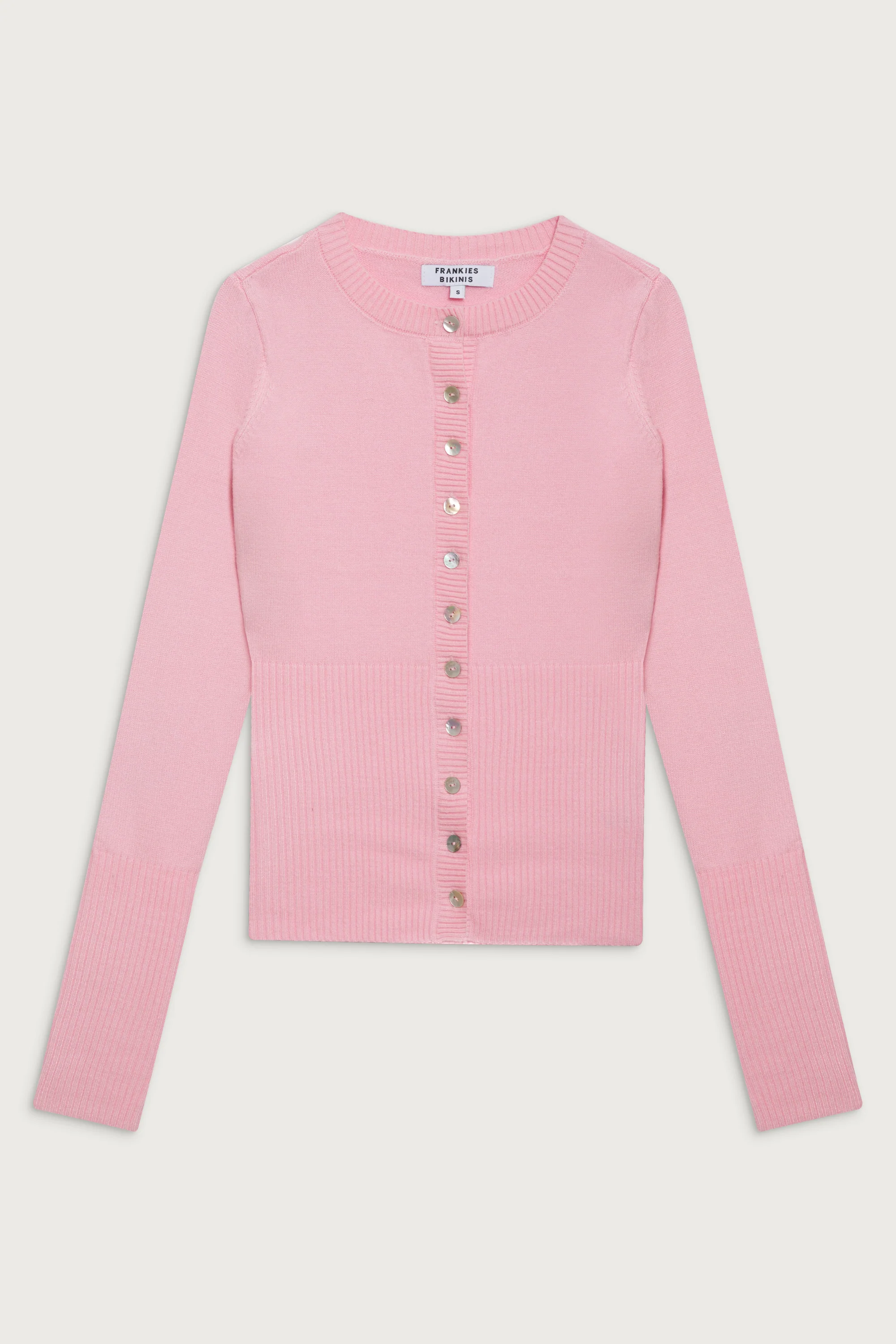 Lenon Cloud Knit Button Up Cardigan - Valentine Pink - Image 2