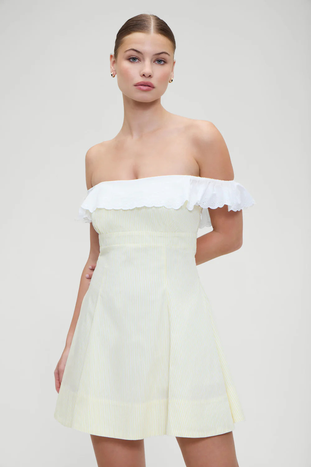Lilah Striped Mini Dress - Daisy Stripe - Image 2
