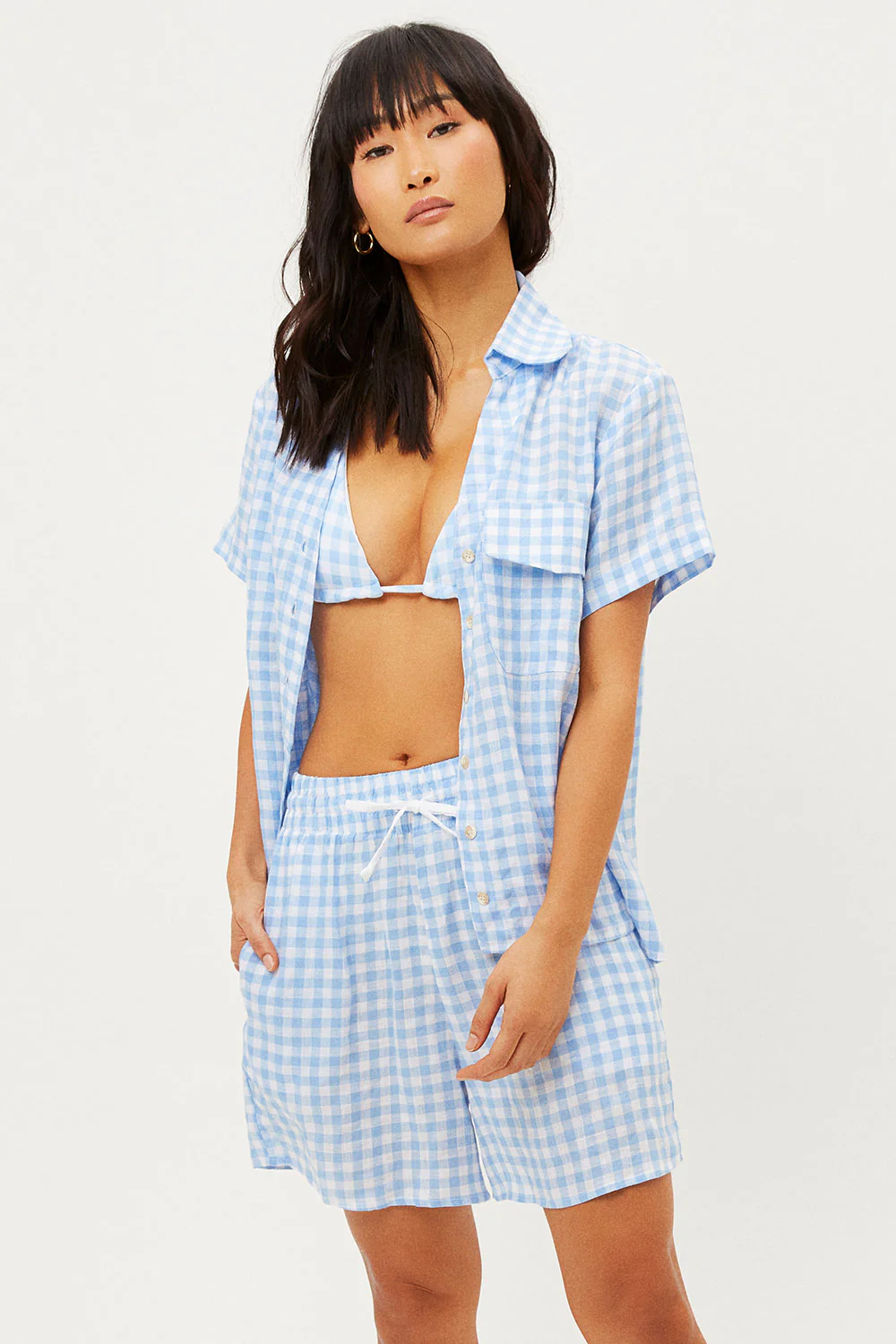 Lou High Waist Shorts - Bluebell - Image 4