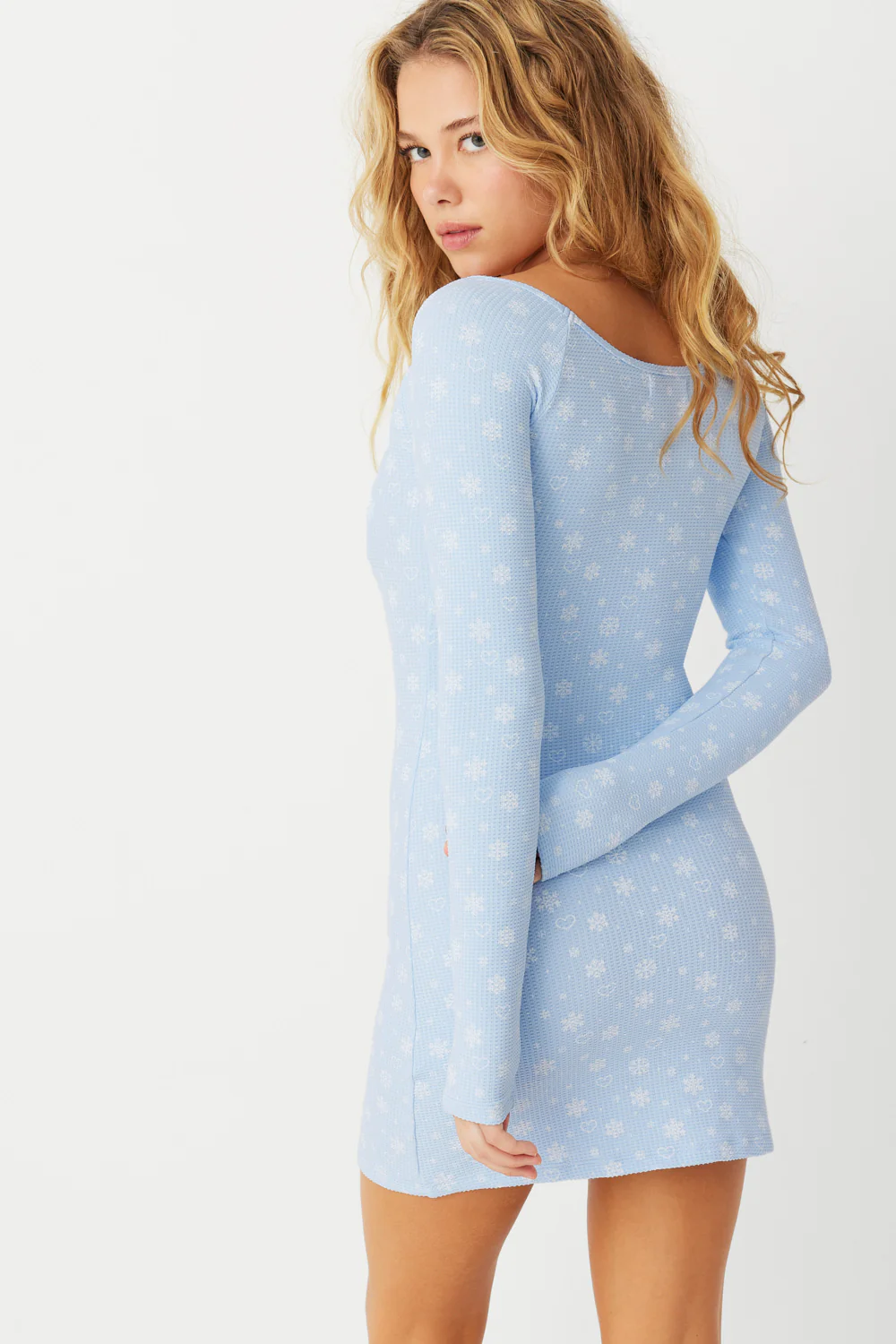 Lumi Waffle Mini Dress - Flurries - Image 5