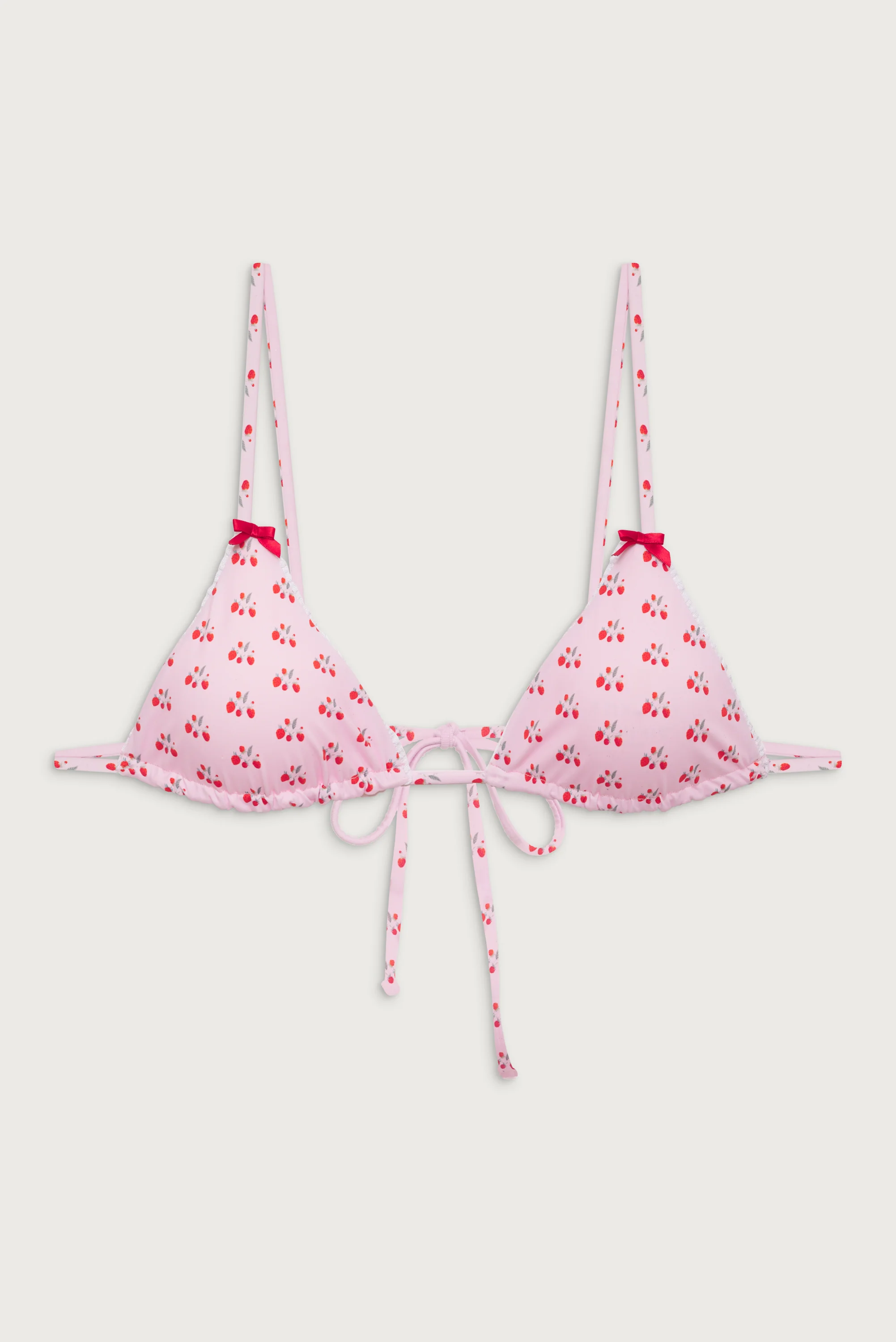 Lumia Triangle Bralette Bikini Top - Baby Berry - Image 2