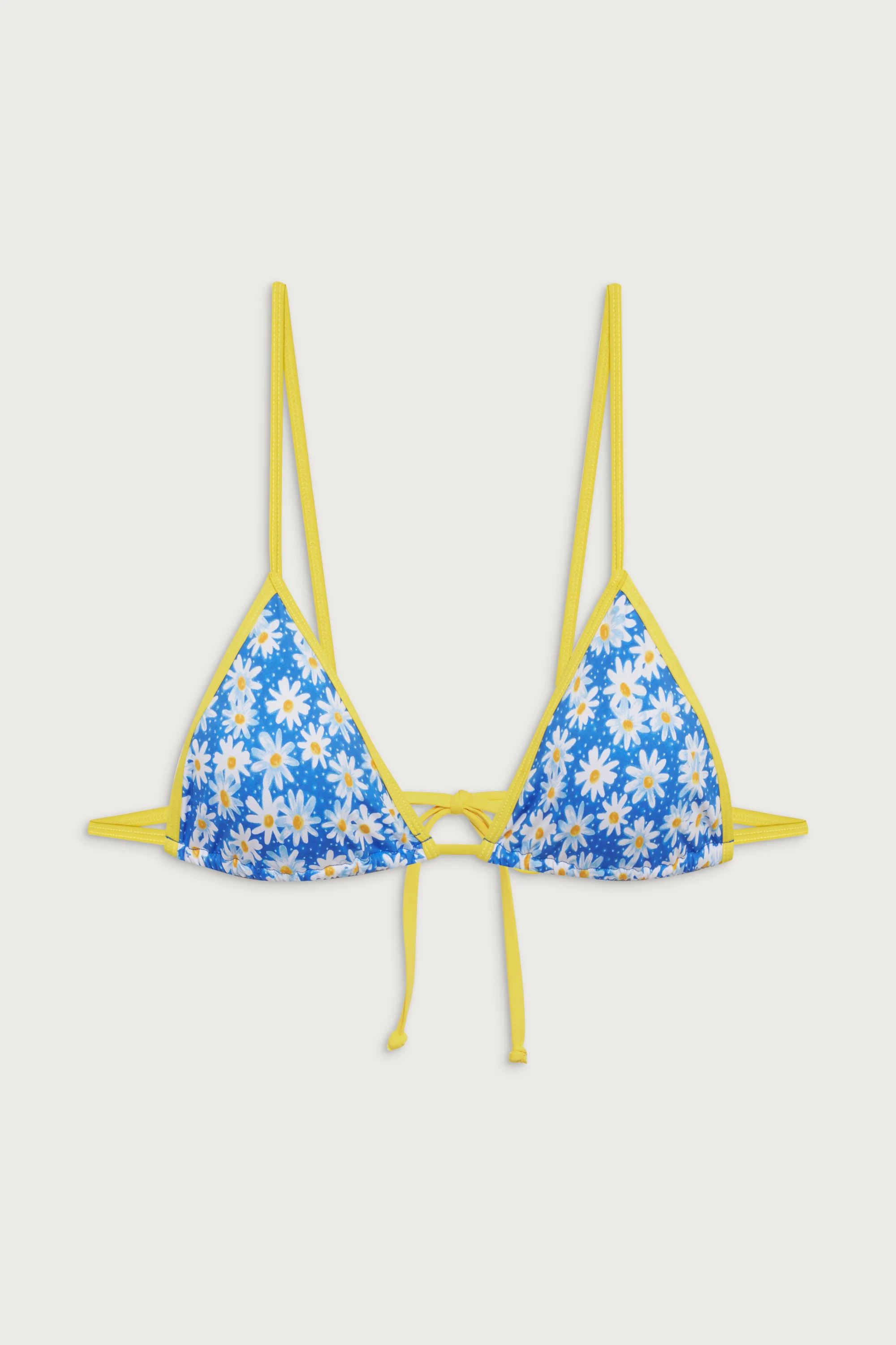 Lumia Triangle Bralette Bikini Top - Blue Daisy - Image 3