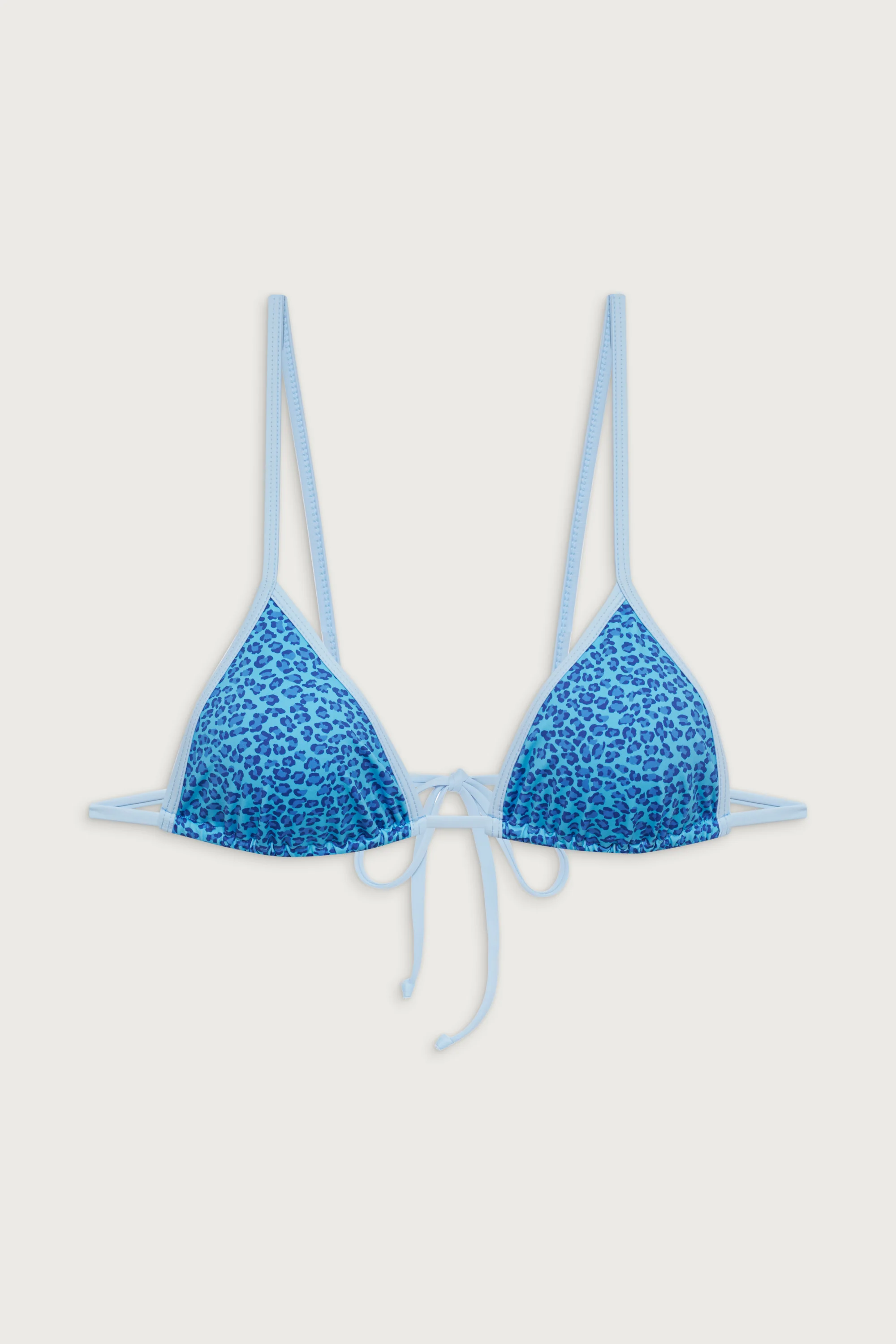 Lumia Triangle Bralette Bikini Top - Cobalt Cheetah - Image 3