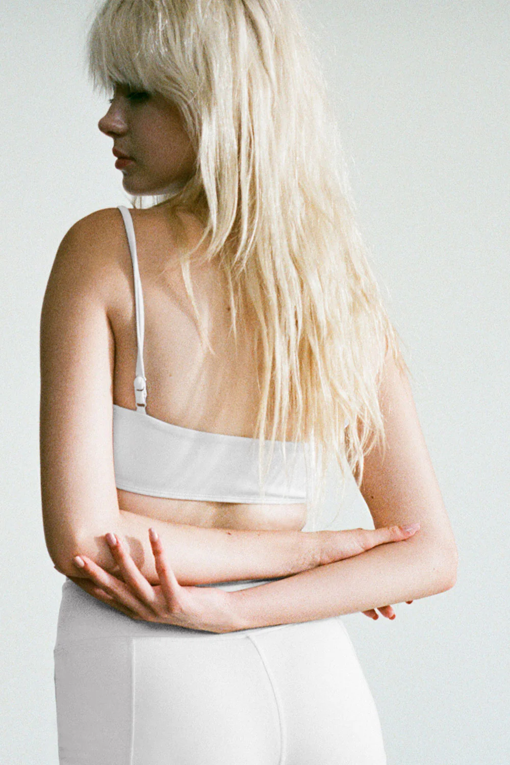 Lydia Asymmetrical Sports Bra - Icy Gray - Image 5
