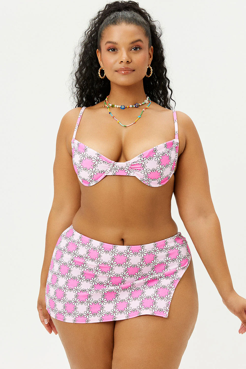 Maggie Terry Underwire Bikini Top - Pink Daisy - Image 2
