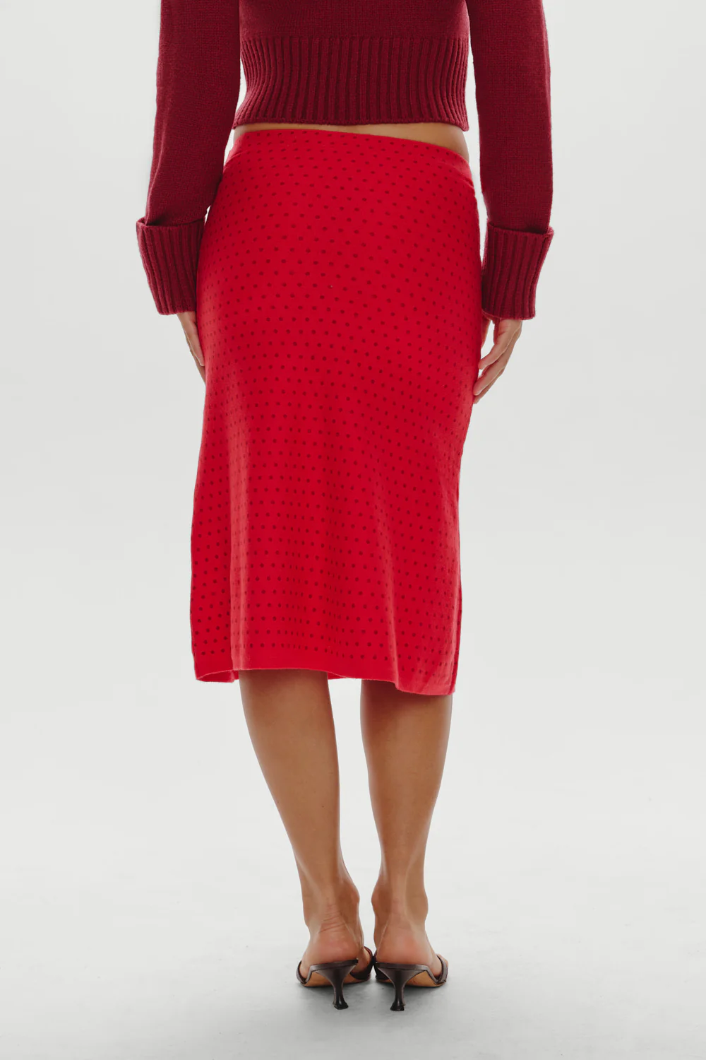 Magnolia Knit Midi Skirt - Cranberry - Image 5