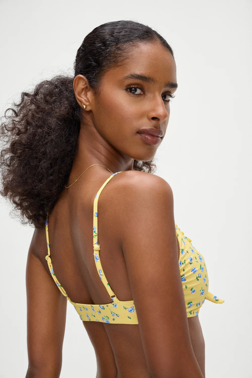 Maison Floral Skimpy Bikini Top - Sky Blossom - Image 4