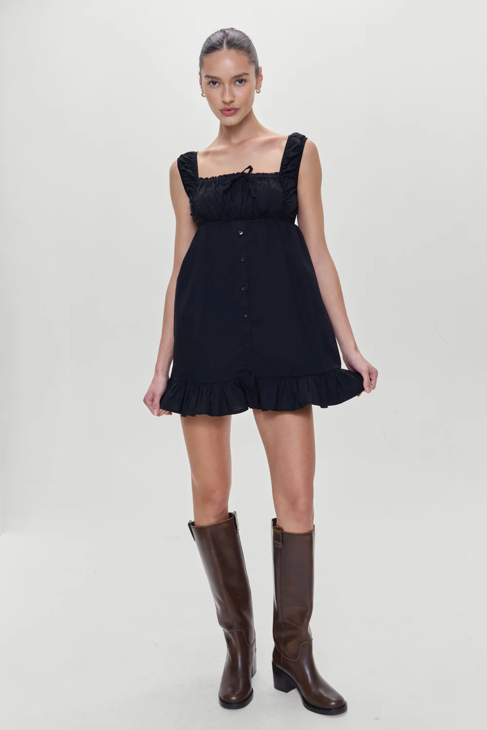 Marilyn Babydoll Dress - Black - Image 5