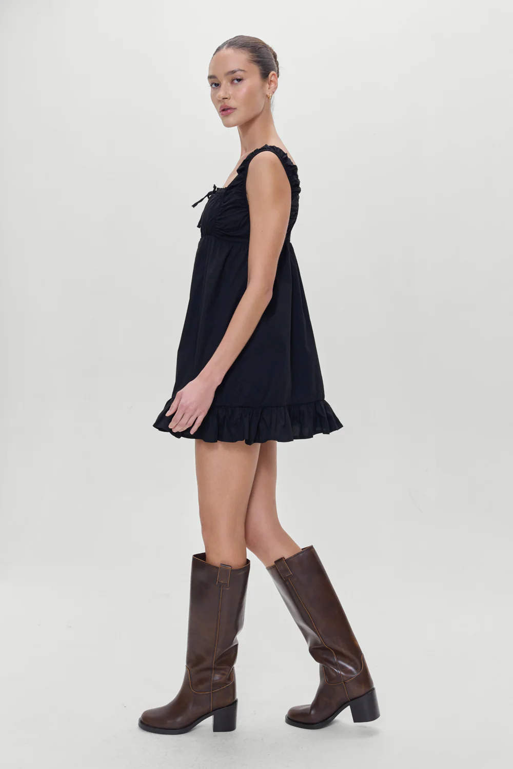 Marilyn Babydoll Dress - Black - Image 7