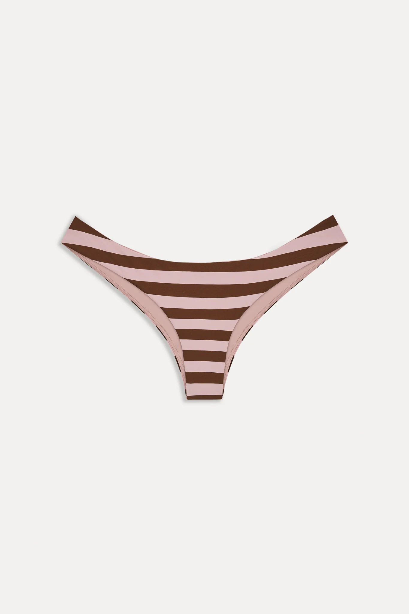 Marina Cheeky Striped Bikini Bottom - Strawberry Chocolate - Image 3