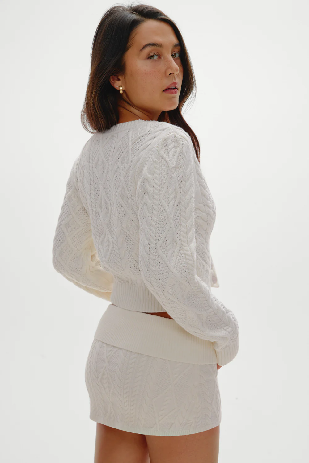 Marley Button Up Knit Cardigan - Honeymoon - Image 4