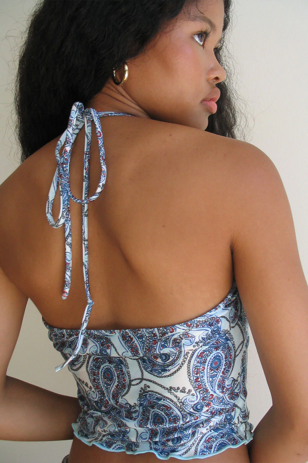 Marlowe Shine Halter Bikini Top - Paradiso Paisley - Image 3