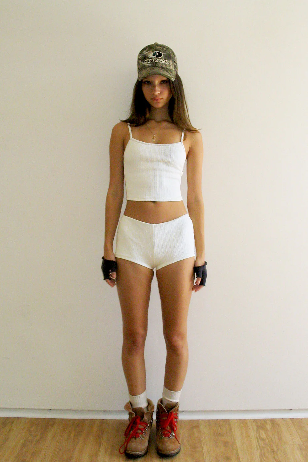 Meg Plissé Tankini Bikini Top - Optic White - Image 3