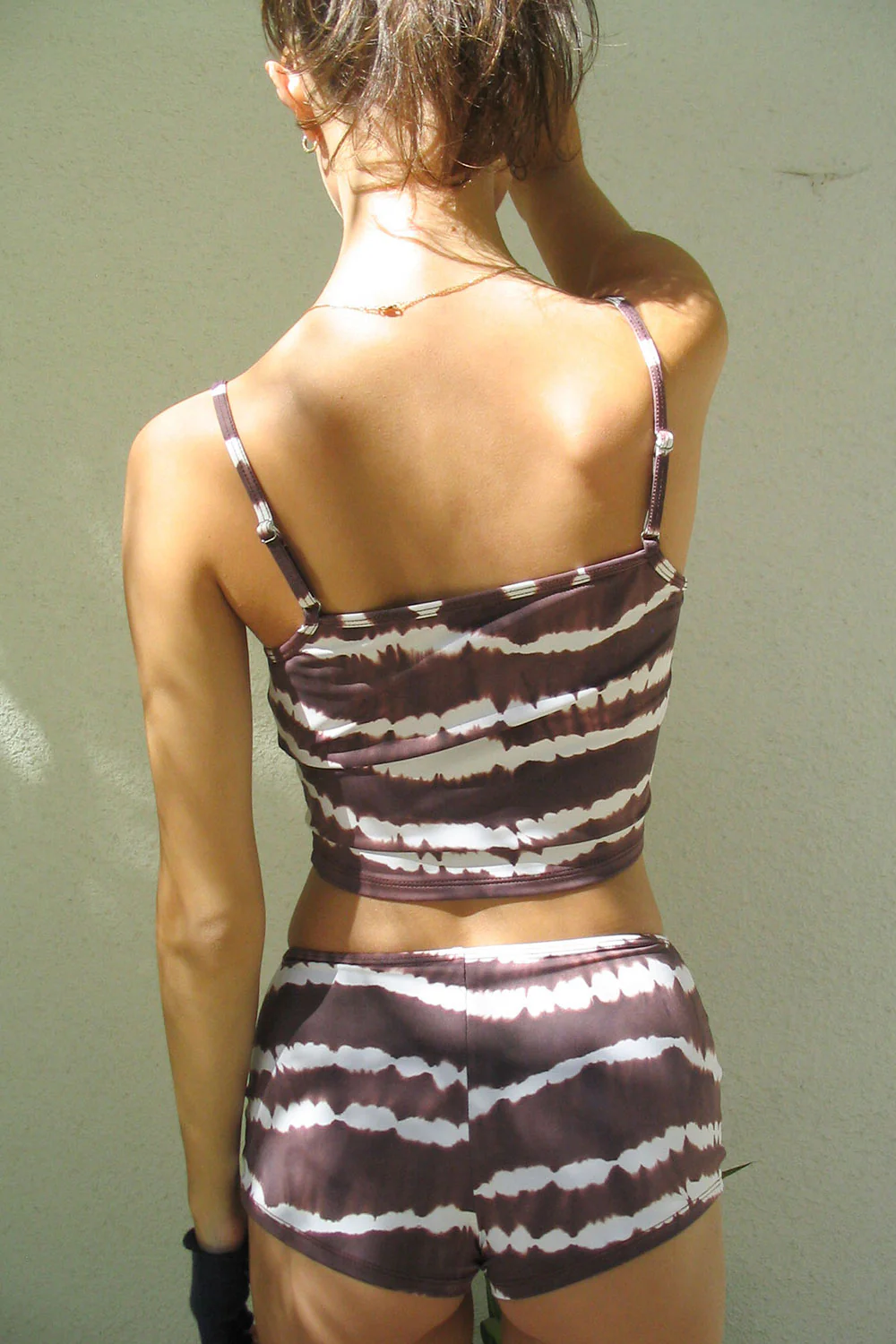 Meg Tankini Tie Dye Bikini Top - Taro Tie Dye - Image 3