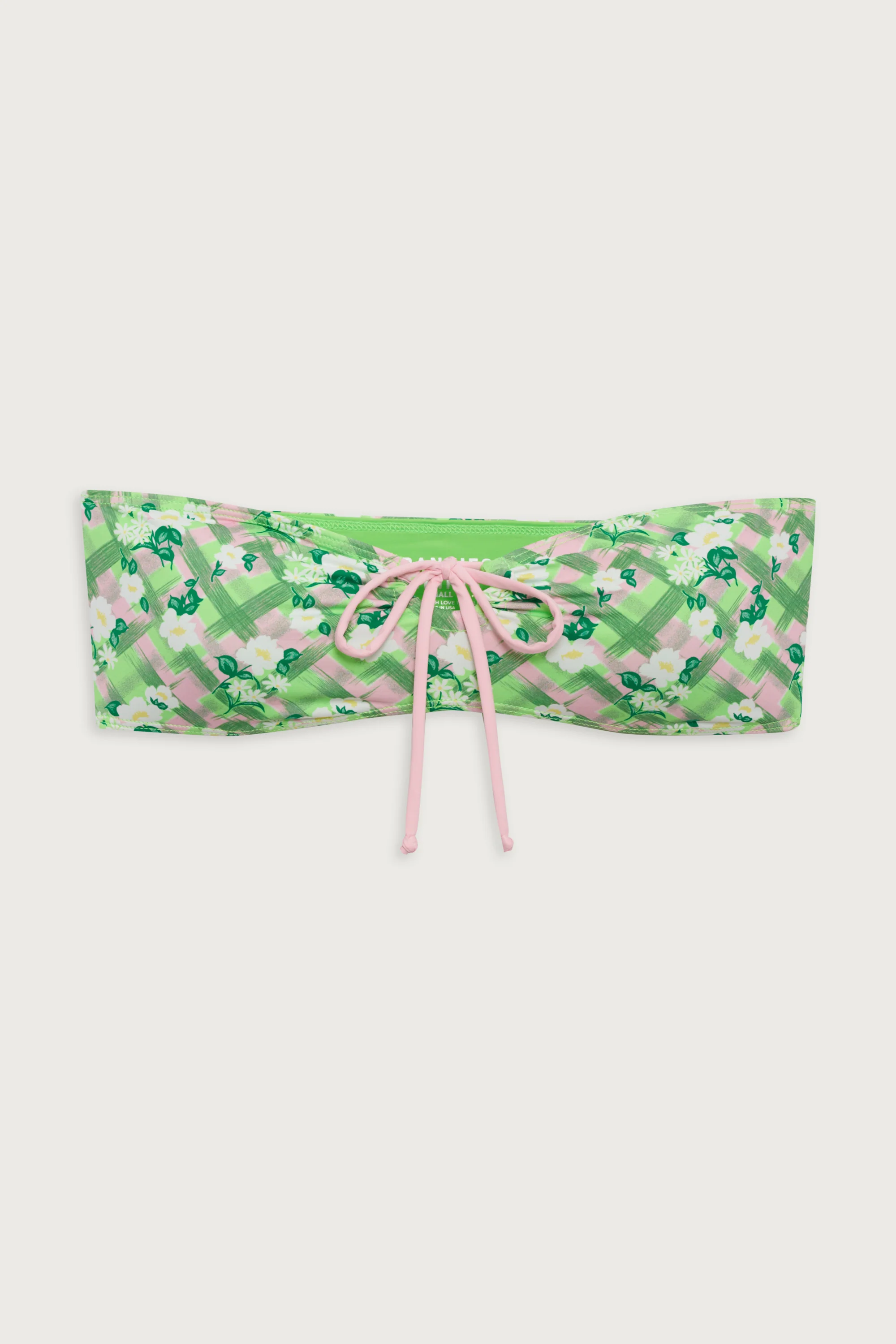 Meredith Plaid Bandeau Bikini Top - Baby Daisy - Image 3