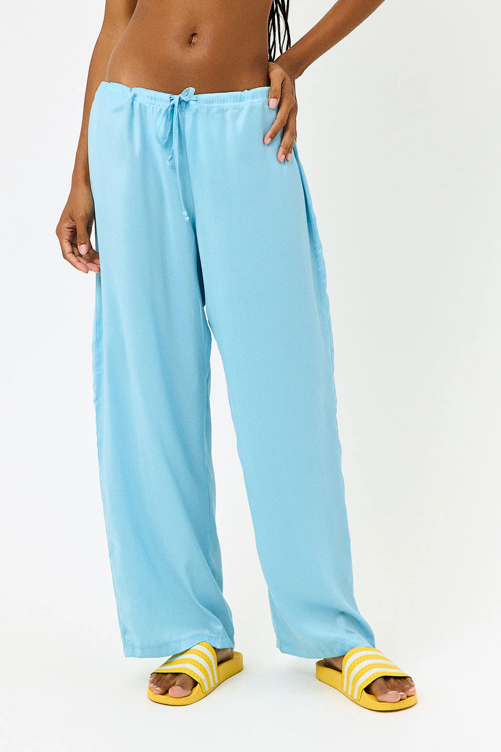 Michelle Low Rise Wide Leg Pants - Baby Blue - Image 2