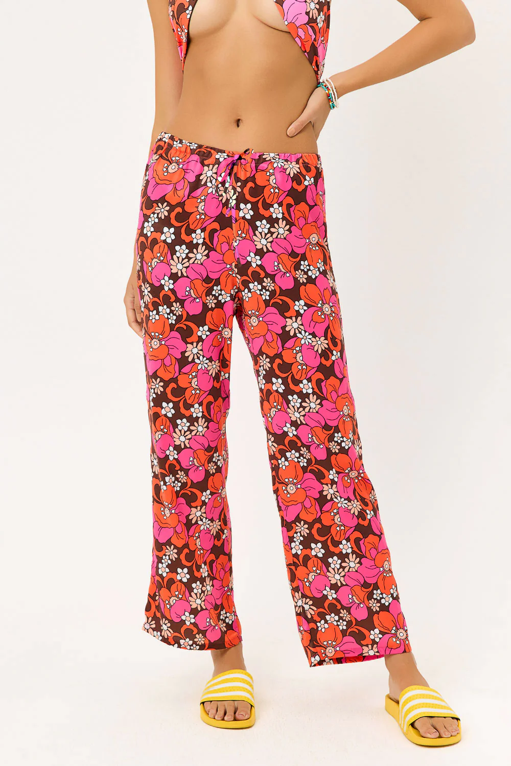 Michelle Low Rise Wide Leg Pants - Tropics - Image 2
