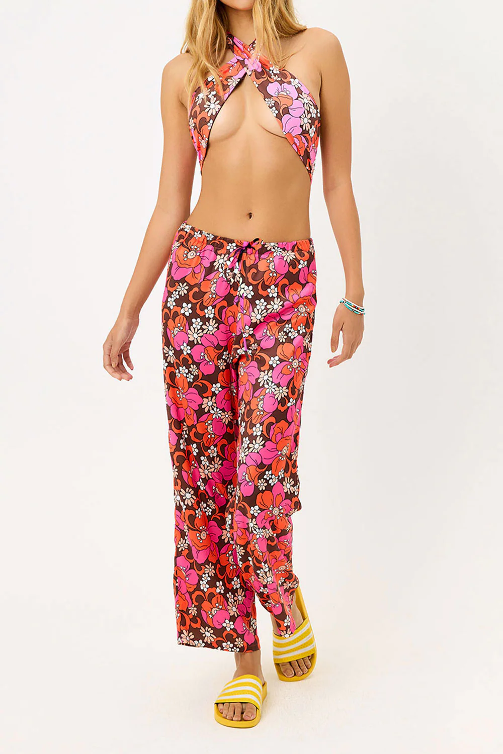Michelle Low Rise Wide Leg Pants - Tropics - Image 3