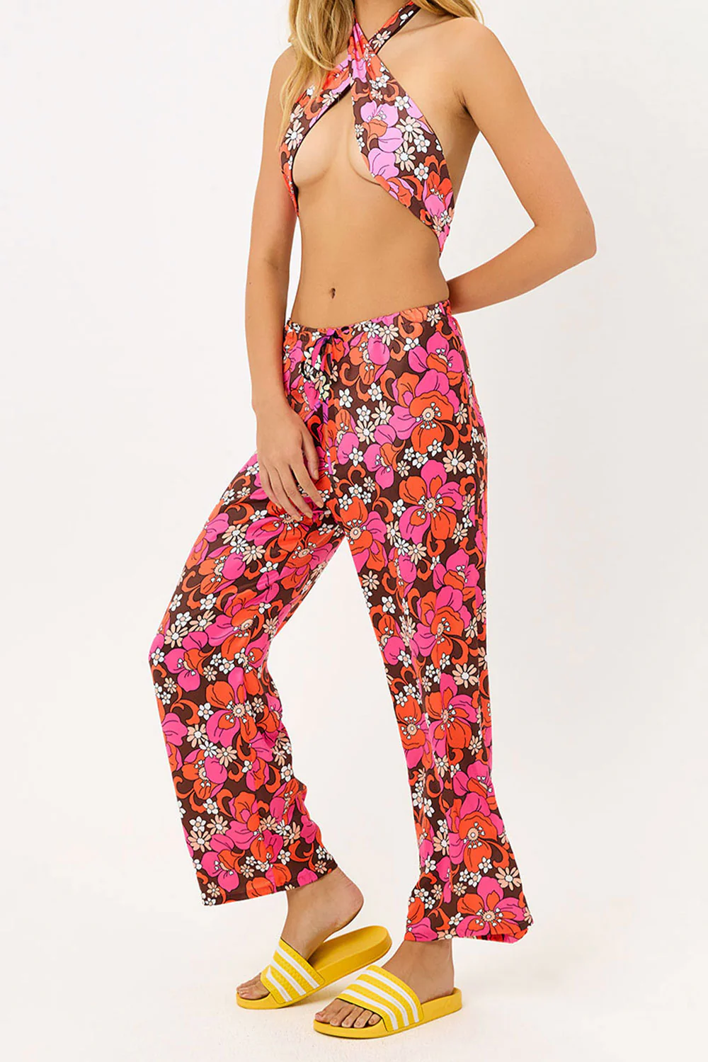 Michelle Low Rise Wide Leg Pants - Tropics - Image 4
