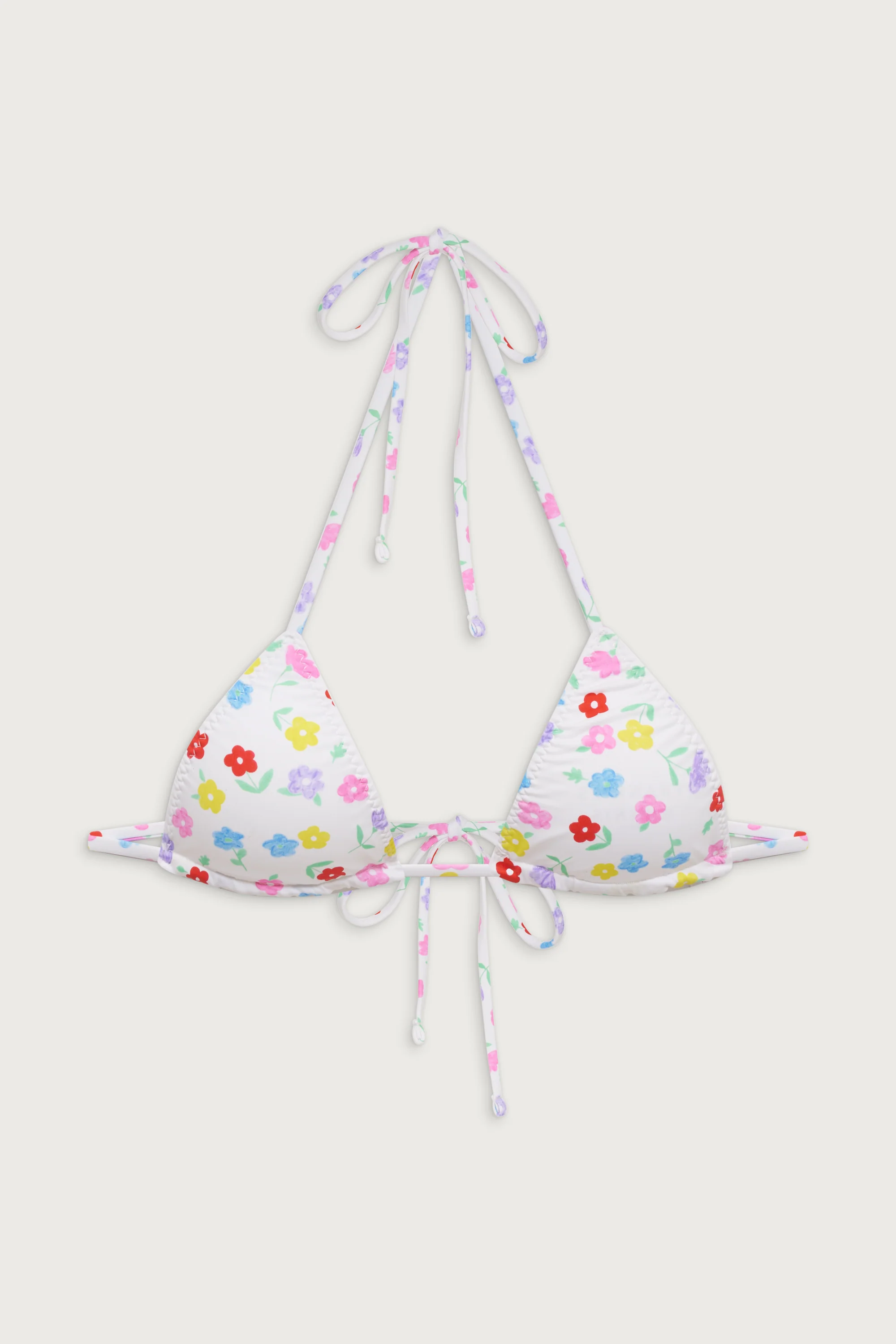 Mikayla Micro Triangle Bikini Top - Dune Daisy - Image 3