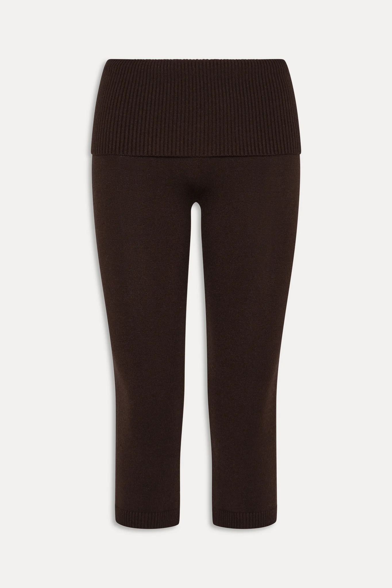 Milo Knit Capri Pants - Chocolate Brown - Image 3