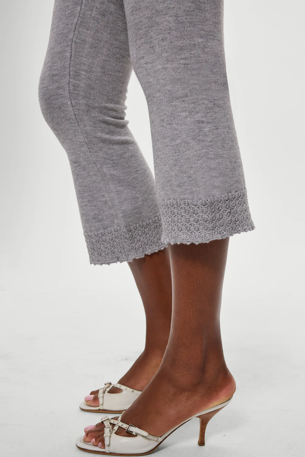 Milo Knit Capri Pants - Cloud Cover - Image 5